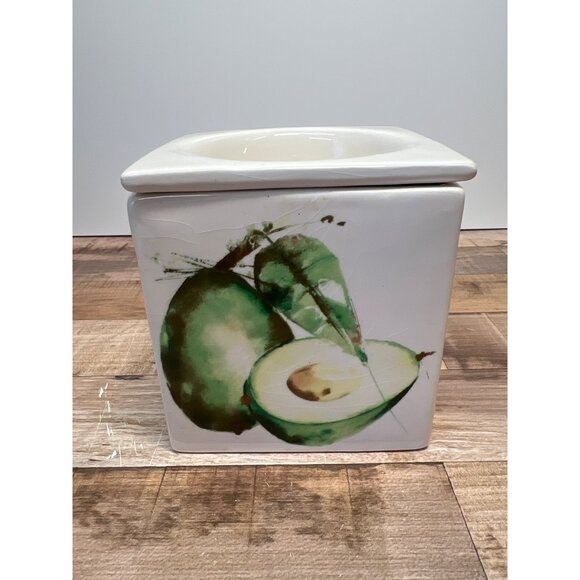 Square Ceramic Dip Chiller With Mushroom & Avocado Design Gourmet Village Dishwa - Picture 2 of 6